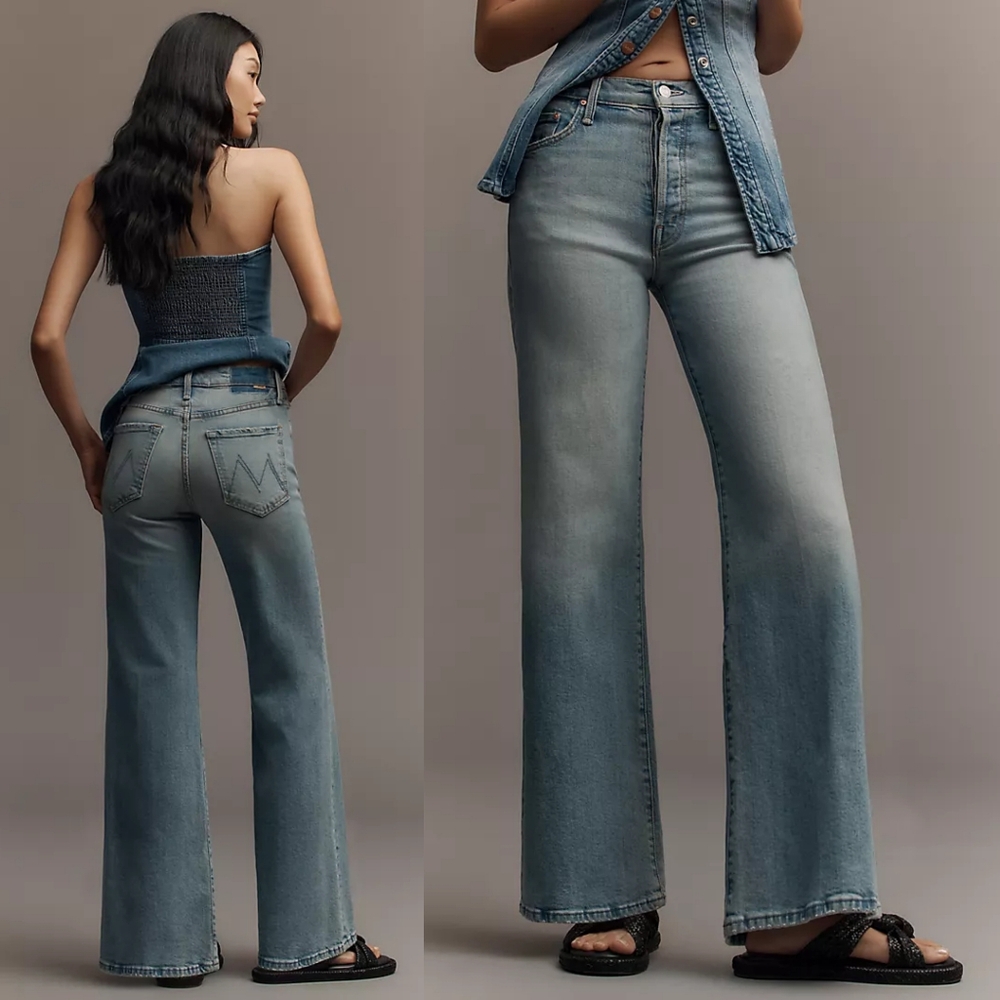 NWT Mother Denim The Tomcat Roller Jean 27 Petite Lil I Confess Jeans Wide Leg - Picture 9 of 16
